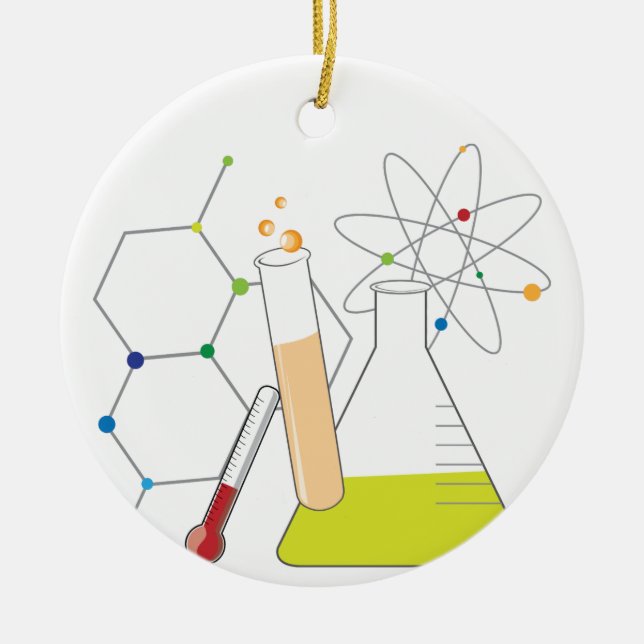 Chemistry Stuff Ceramic Ornament (Front)
