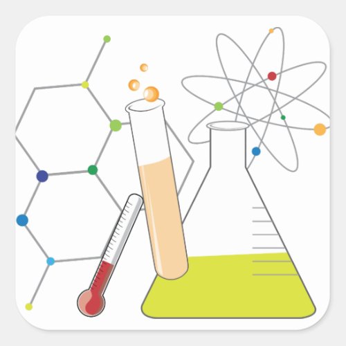 Chemistry Stuff Square Sticker