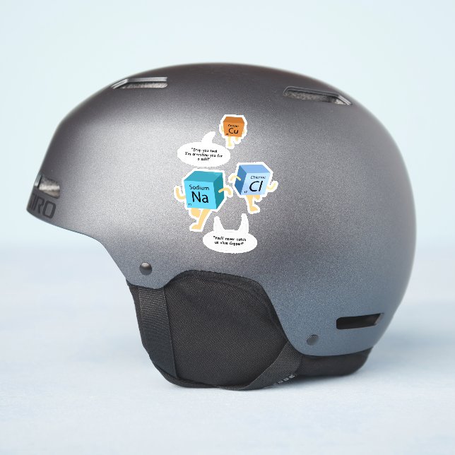 Chemistry Teacher Birthday Gag Science Geek Sticker (Helmet Side)