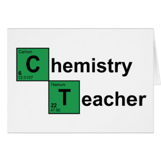 Chemistry Teacher black Cards