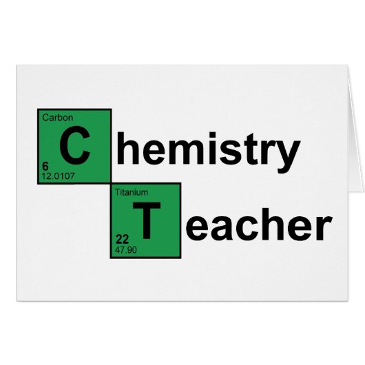 Chemistry Teacher black Cards (Front Horizontal)