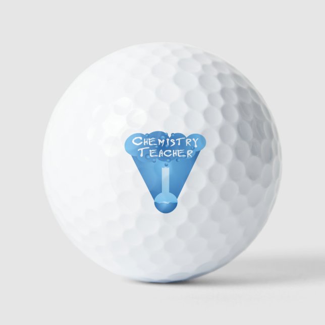 Chemistry Teacher Cloud Golf Balls (Front)