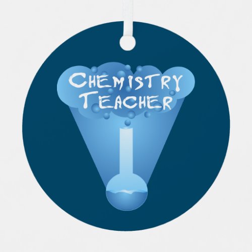 Chemistry Teacher Cloud Metal Ornament