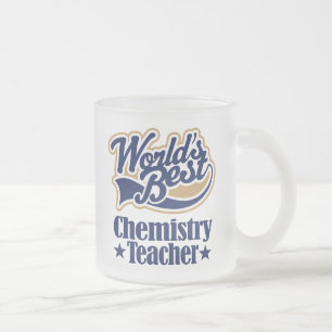 Chemistry Teacher Gift For (Worlds Best) Frosted Glass Coffee Mug