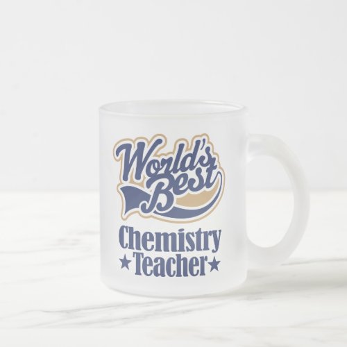 Chemistry Teacher Gift For Worlds Best Frosted Glass Coffee Mug