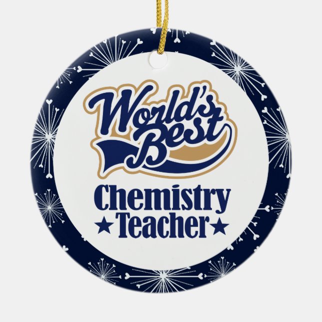 Chemistry Teacher Gift Ornament (Front)