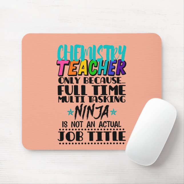 Chemistry Teacher Only Because Full Time Multi  Mouse Pad (With Mouse)