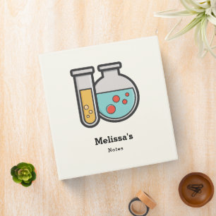Chemistry Test Tube and Beaker 3 Ring Binder