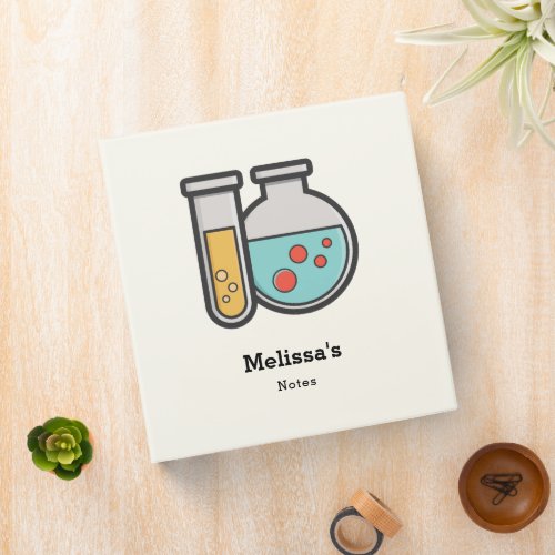 Chemistry Test Tube and Beaker 3 Ring Binder