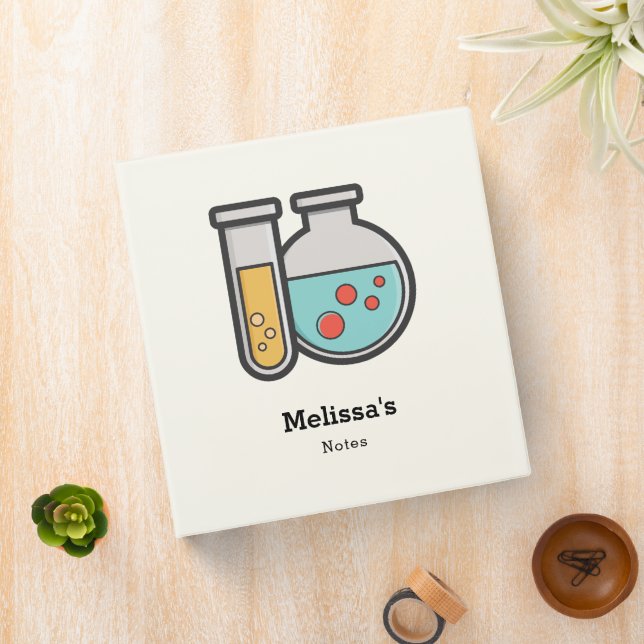 Chemistry Test Tube and Beaker 3 Ring Binder (In Situ)