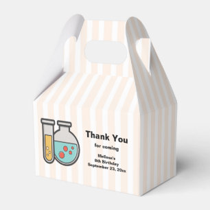 Chemistry Test Tube and Beaker Birthday Favor Boxes