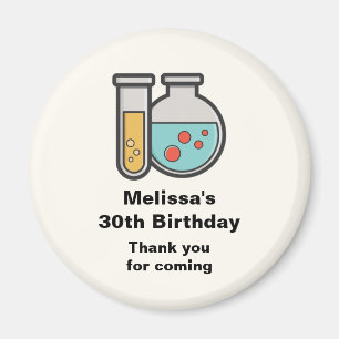 Chemistry Test Tube and Beaker Birthday Thank You Magnet