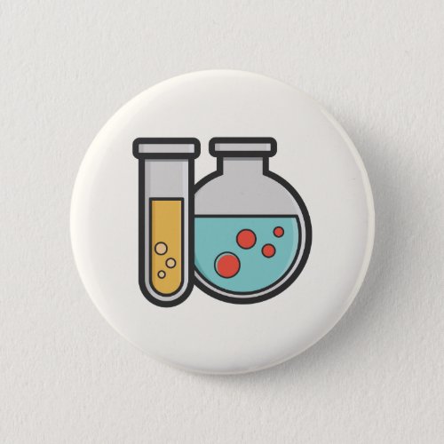 Chemistry Test Tube and Beaker Button