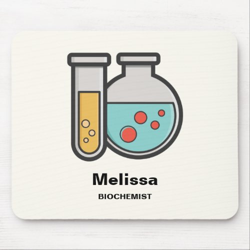 Chemistry Test Tube and Beaker Mouse Pad