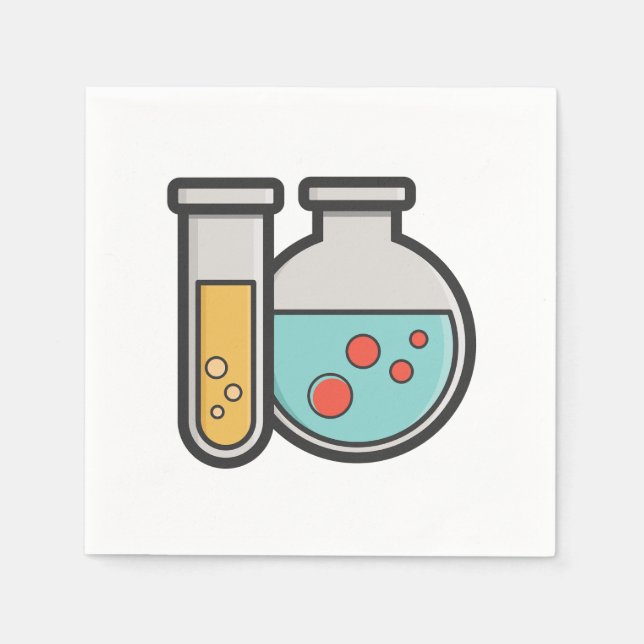 Chemistry Test Tube and Beaker Napkins (Front)