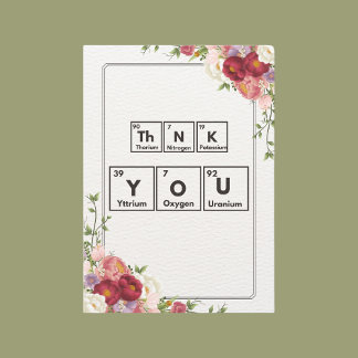 Chemistry thank you card