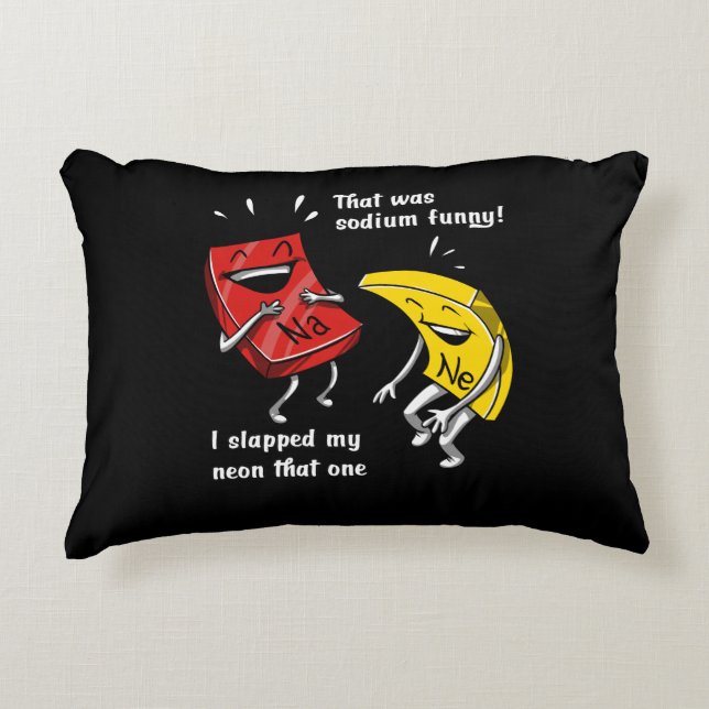 Chemistry That Was Sodium Funny Science Joke Accent Pillow (Front)