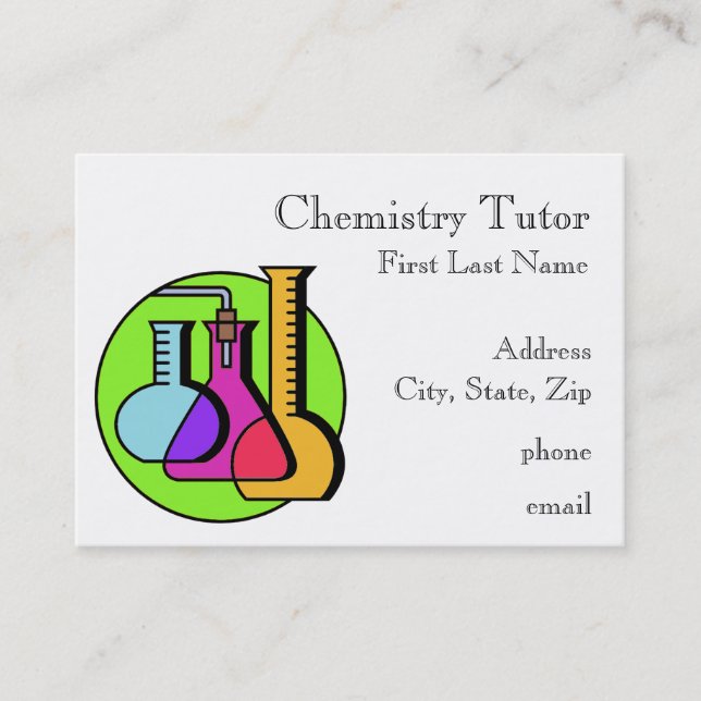 Chemistry Tutor Business Cards (Front)