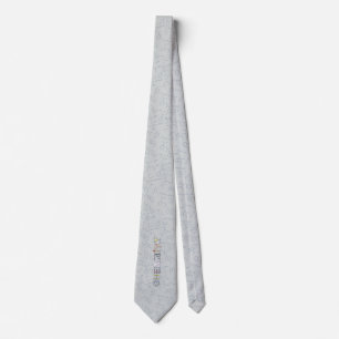 Chemistry typography pattern tie gray