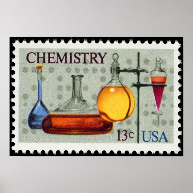 Chemistry~ U.S. Stamp~ American Chemical Society ~ Poster (Front)