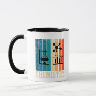 Chemistry vintage sunset retro stripes pattern mug