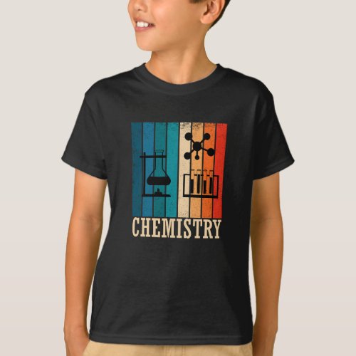 Chemistry vintage sunset retro stripes pattern T_Shirt