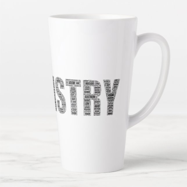 Chemistry Word Cloud Latte Mug (Right)