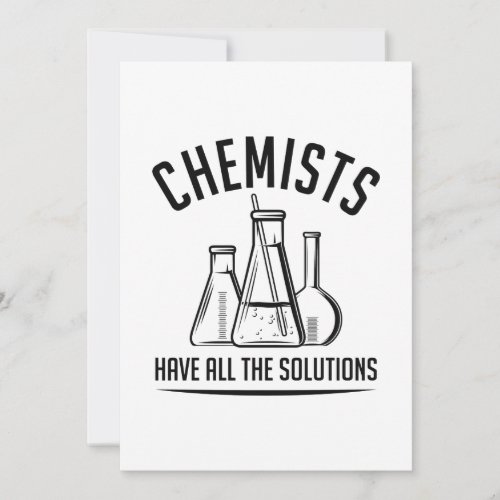 Chemists Have All The Solutions Thank You Card