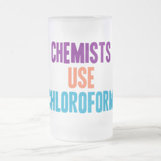 Chemists Use Chloroform Frosted Glass Beer Mug