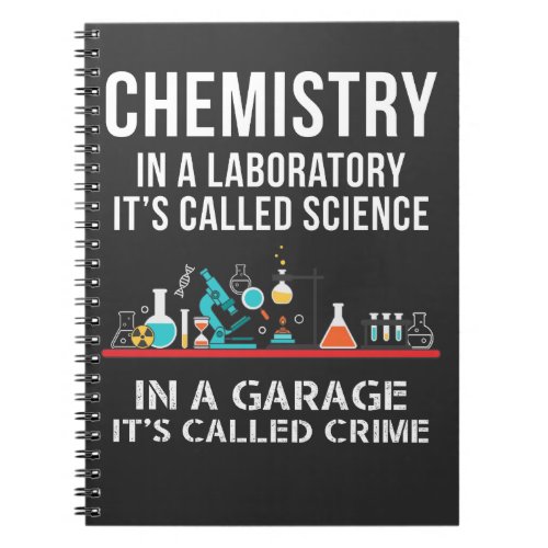 Chemisty Laboratory Science Garage Crime Chemist Notebook