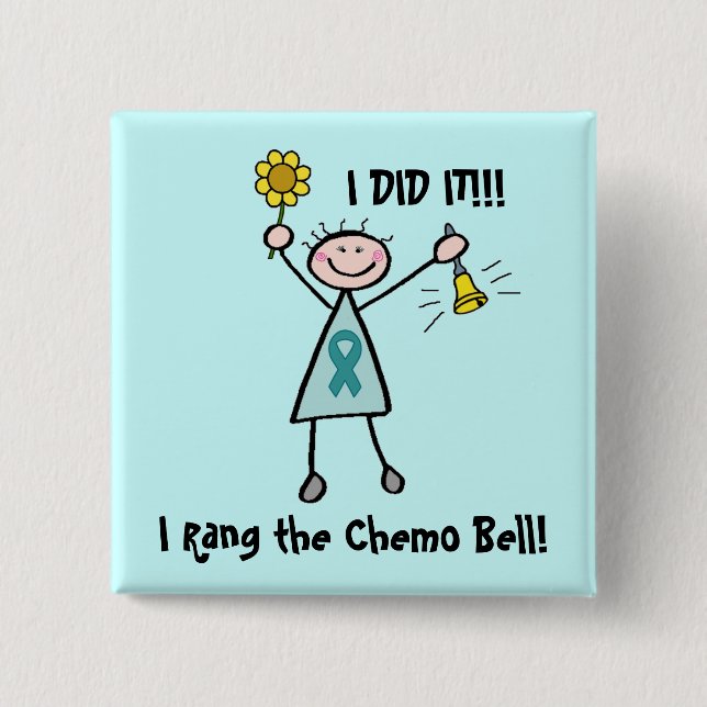 Chemo Bell - Cervical Cancer Pinback Button (Front)