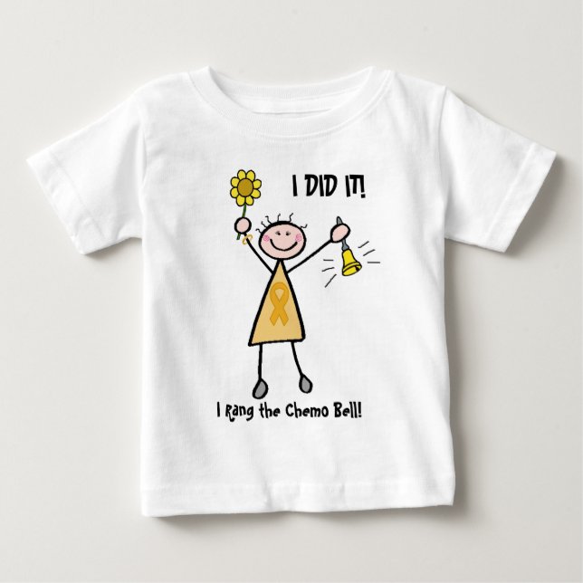 Chemo Bell - Childhood Cancer Gold Ribbon Baby T-Shirt (Front)