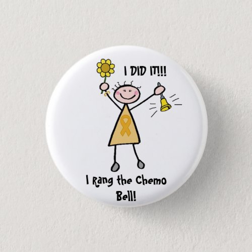Chemo Bell _ Childhood Cancer Gold Ribbon Button