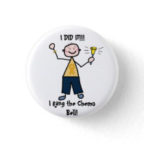 Chemo Bell - Childhood Cancer Gold Ribbon Pinback Button