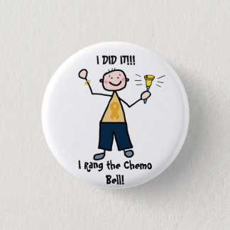 Chemo Bell - Childhood Cancer Gold Ribbon Pinback Button