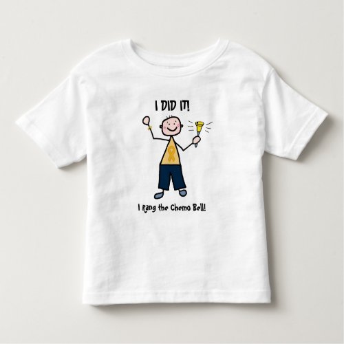Chemo Bell _ Childhood Cancer Gold Ribbon Toddler T_shirt