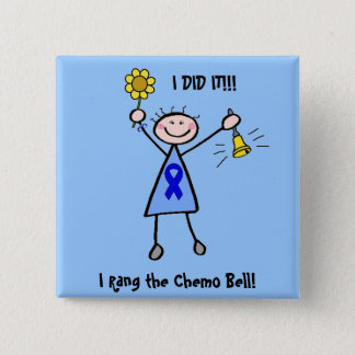 Chemo Bell - Colon Cancer Woman Button