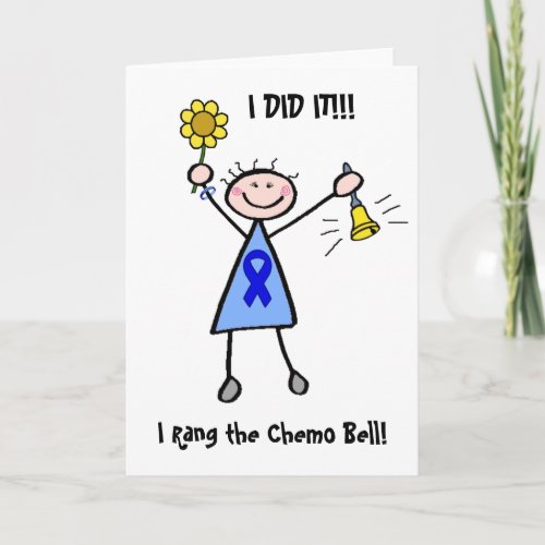 Chemo Bell _ Colon Cancer Woman Card