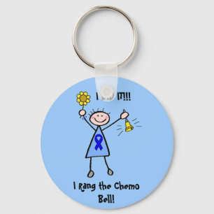 Chemo Bell - Colon Cancer Woman Keychain