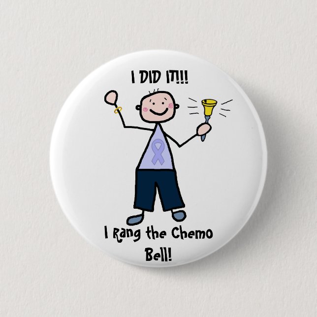 Chemo Bell - General Cancer Male Button (Front)
