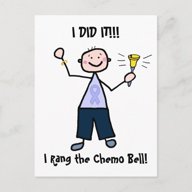 Chemo Bell - General Cancer Male Postcard (Front)