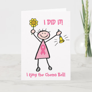 Chemo Bell - Pink Ribbon Breast Cancer Card