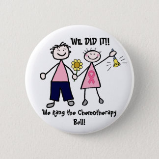 Chemo Bell - Pink Ribbon Breast Cancer Pinback Button