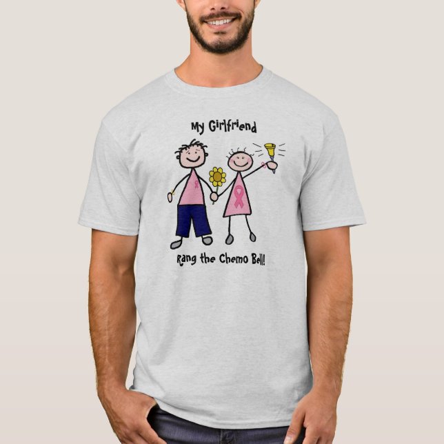 Chemo Bell - Pink Ribbon Breast Cancer T-Shirt (Front)
