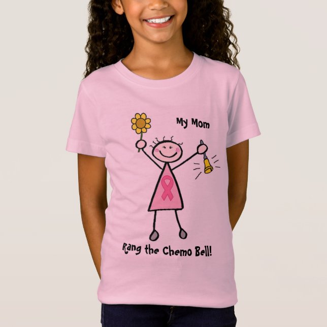Chemo Bell - Pink Ribbon Breast Cancer T-Shirt (Front)