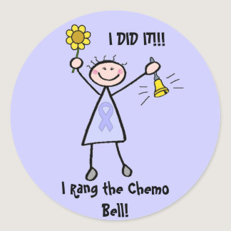 Chemo Bell - Woman General Cancer Classic Round Sticker