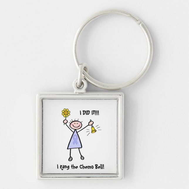 Chemo Bell - Woman General Cancer Keychain (Front)