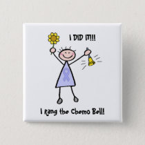 Chemo Bell - Woman General Cancer Pinback Button