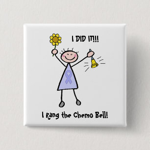 Chemo Bell - Woman General Cancer Pinback Button