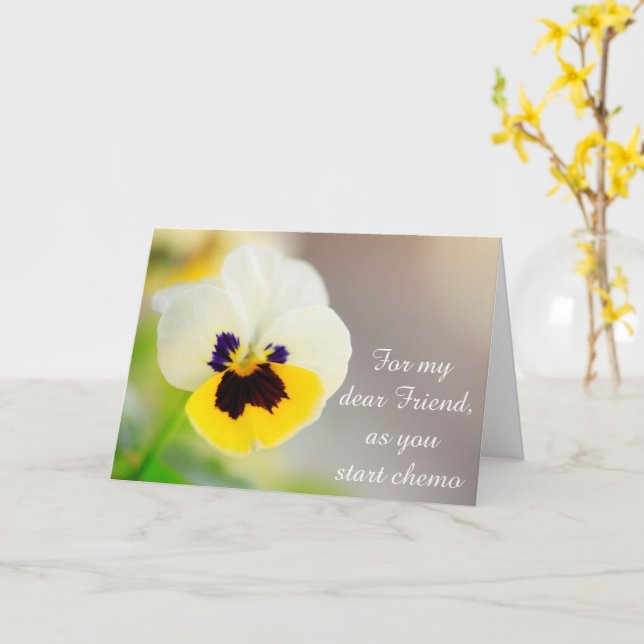 Chemo Cancer Support For Friend Card (Yellow Flower)